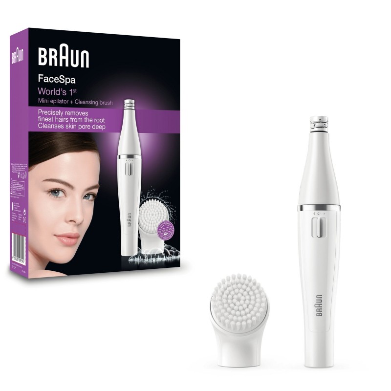 Braun FaceSpa Épilateur visage & brosse nettoyage facial Visage 810