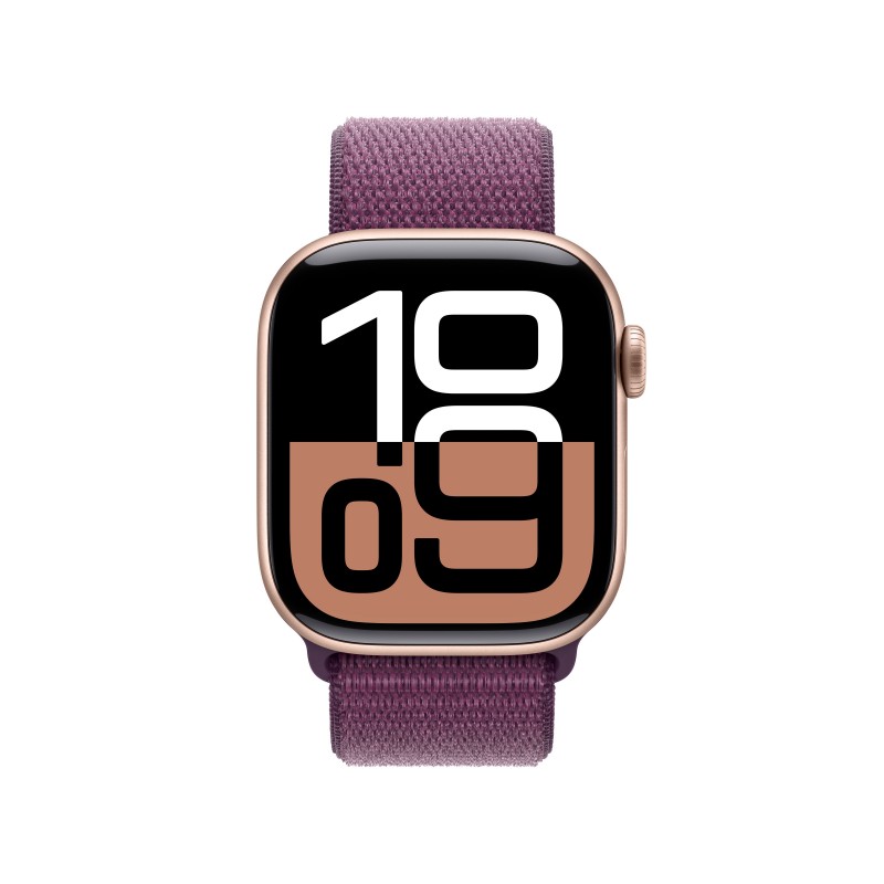 Apple Watch Series 10 Serie 10 GPS 42mm Cassa in Alluminio color Oro Rosa con Oro rosa Sport Loop