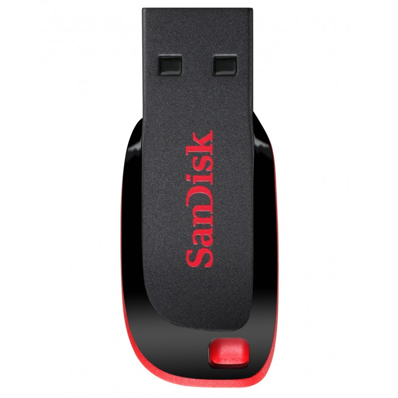 SanDisk Cruzer Blade unidad flash USB 64 GB USB tipo A 2.0 Negro, Rojo