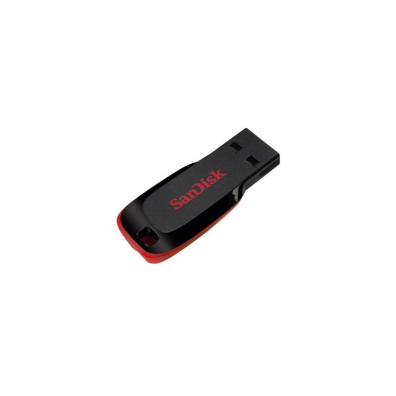 SanDisk Cruzer Blade unidad flash USB 64 GB USB tipo A 2.0 Negro, Rojo