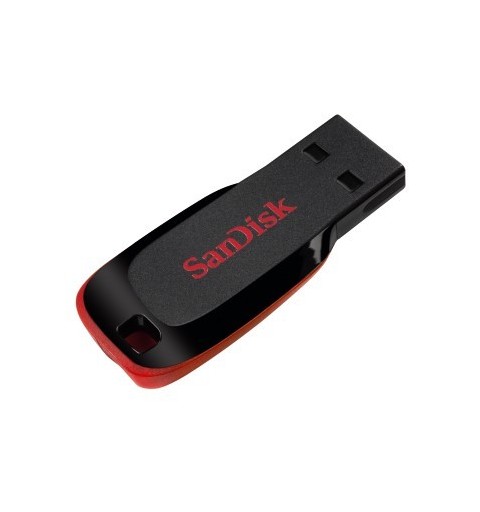 SanDisk Cruzer Blade unidad flash USB 64 GB USB tipo A 2.0 Negro, Rojo