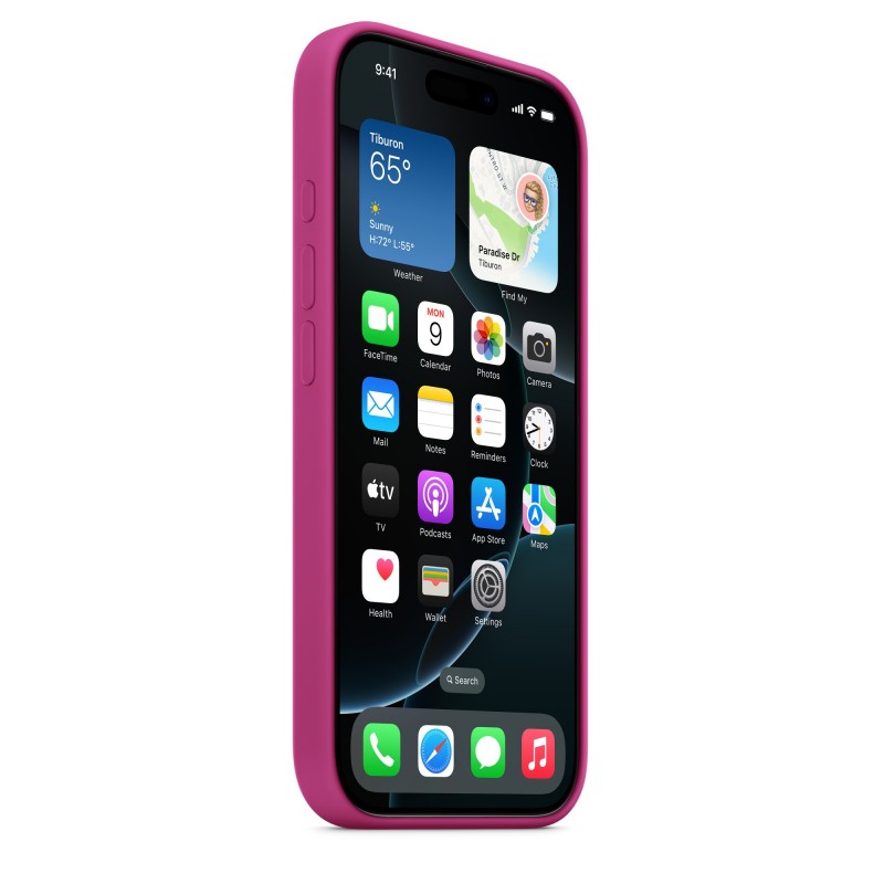 Apple iPhone 16 Pro Silikon Case mit MagSafe – Fuchsia