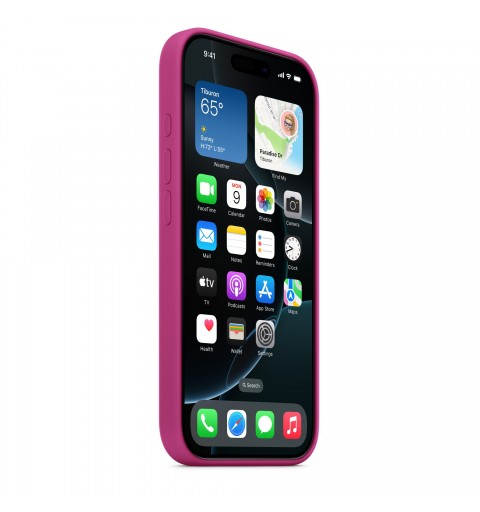 Apple iPhone 16 Pro Silikon Case mit MagSafe – Fuchsia