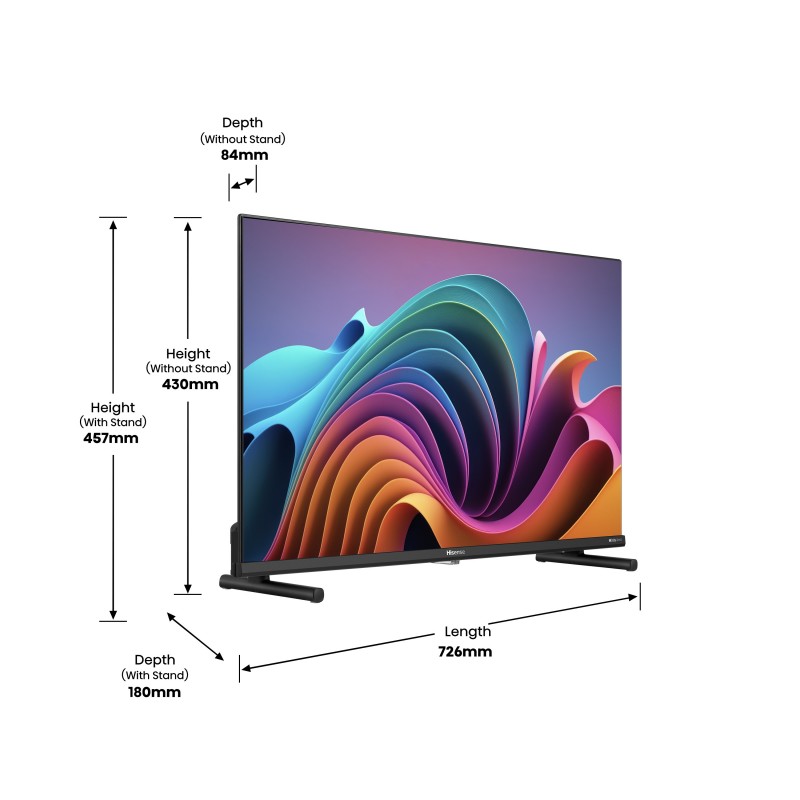 Hisense 32A5NQ Fernseher 81,3 cm (32") Full HD Smart-TV WLAN Schwarz 220 cd m²