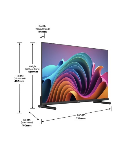 Hisense 32A5NQ Fernseher 81,3 cm (32") Full HD Smart-TV WLAN Schwarz 220 cd m²