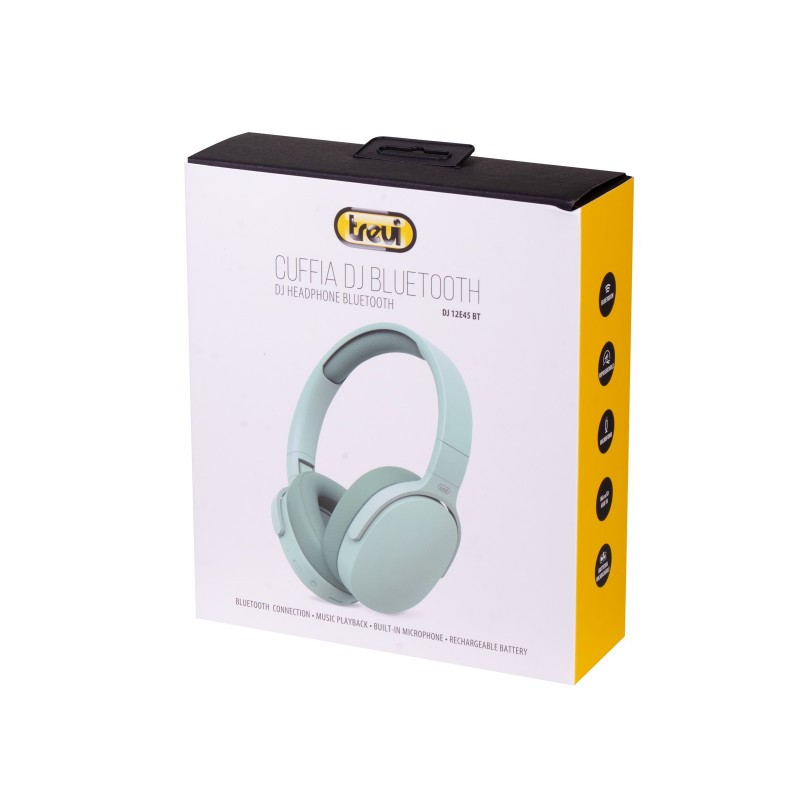 Trevi CUFFIA DJ DIGITAL STEREO WIRELESS DJ 12E45 BT VERDE