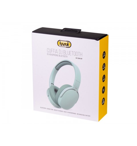 Trevi CUFFIA DJ DIGITAL STEREO WIRELESS DJ 12E45 BT VERDE