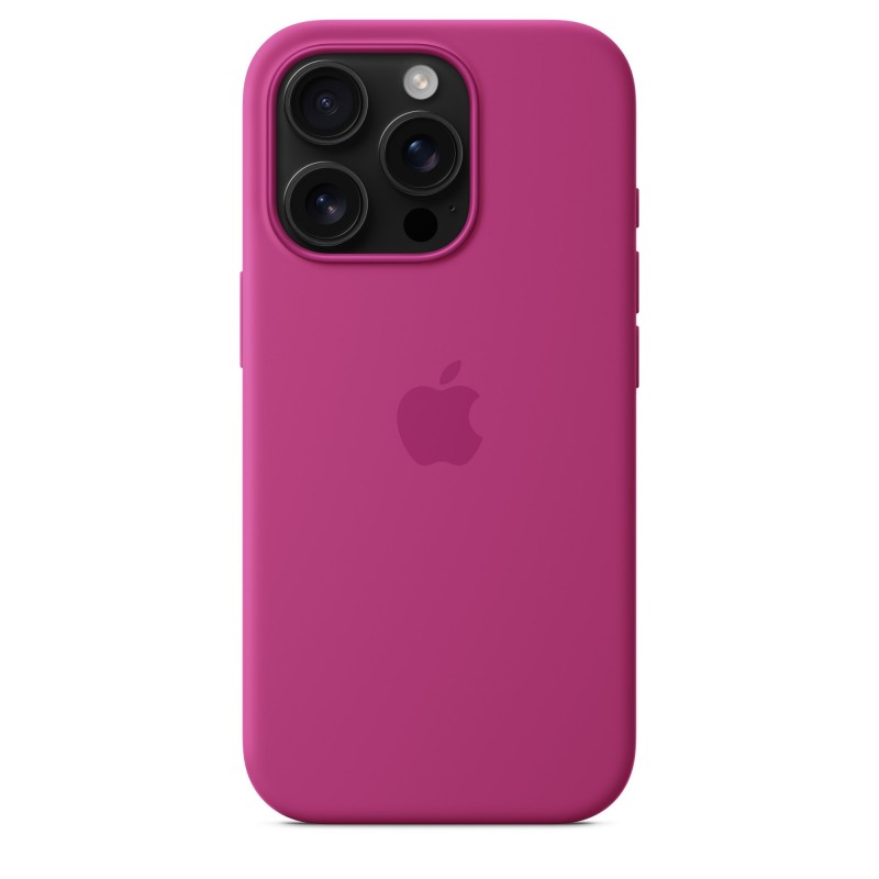 Apple Coque en silicone avec MagSafe pour iPhone 16 Pro - Fuchsia