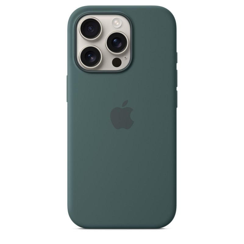 Apple Coque en silicone avec MagSafe pour iPhone 16 Pro - Vert lacustre