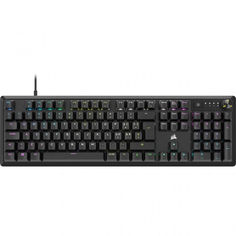 Corsair K70 CORE RGB clavier Jouer USB QWERTY Italien Noir