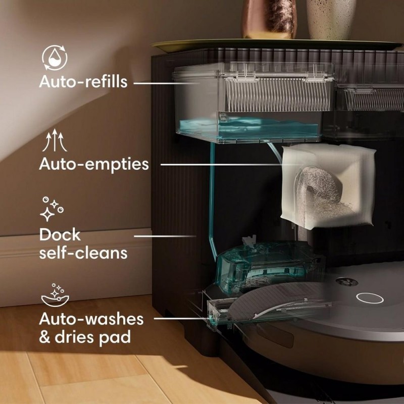 iRobot Combo 10 Max Roboter-Staubsauger Beutellos Schwarz