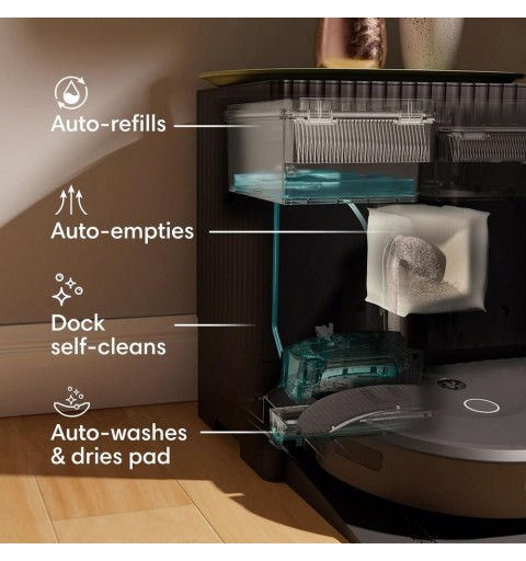 iRobot Combo 10 Max aspiradora robotizada Sin bolsa Negro