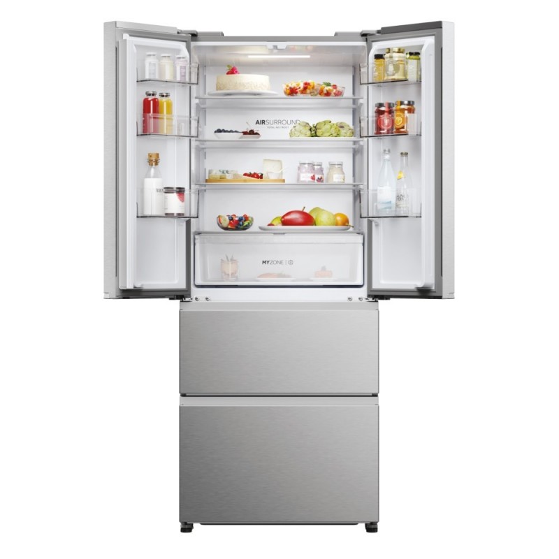 Haier FD 70 Series 3 HFR3718ENMM frigo américain Pose libre 402 L E Acier inoxydable