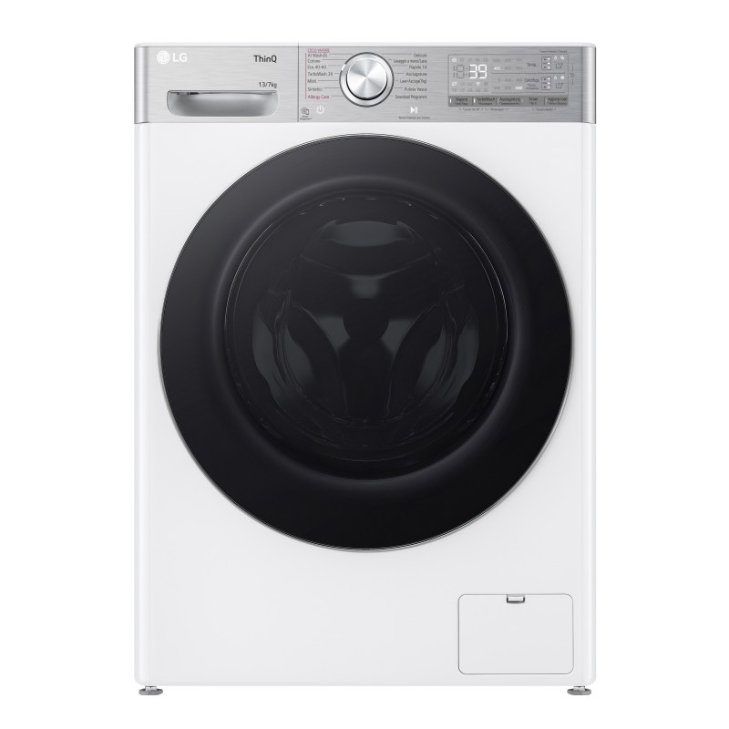 LG D4R9513TPWC washer dryer Freestanding Front-load Silver, White D