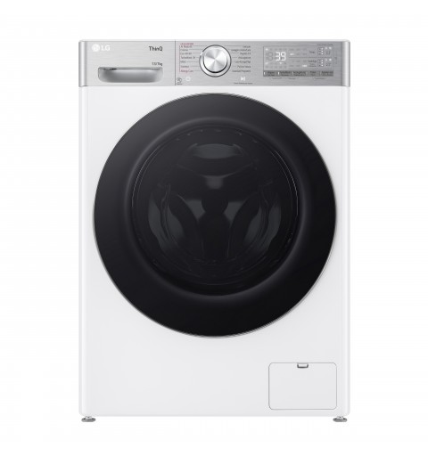 LG D4R9513TPWC washer dryer Freestanding Front-load Silver, White D