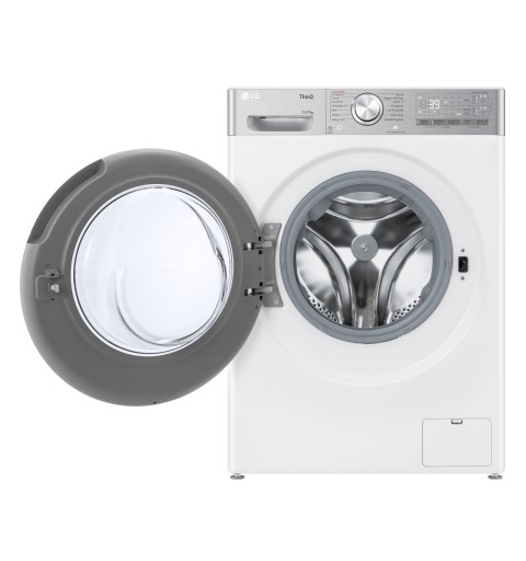 LG D4R9513TPWC washer dryer Freestanding Front-load Silver, White D