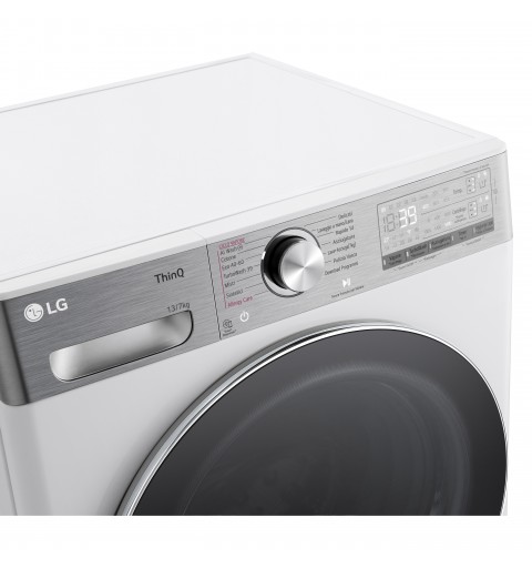 LG D4R9513TPWC washer dryer Freestanding Front-load Silver, White D