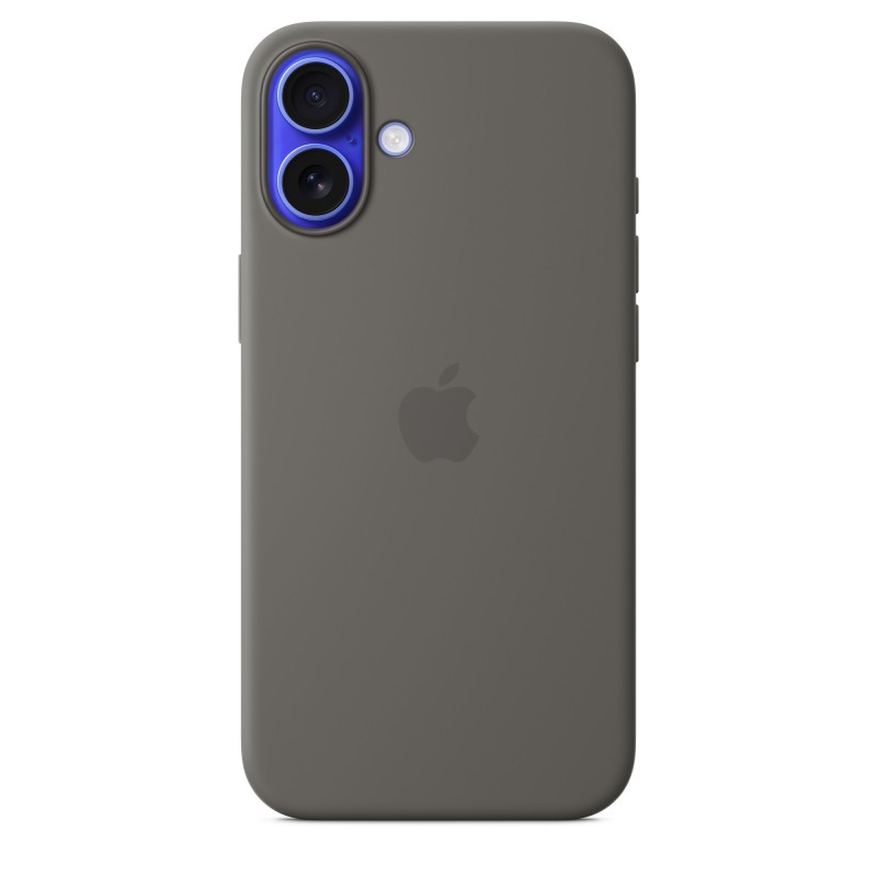 Apple Coque en silicone avec MagSafe pour iPhone 16 Plus - Gris minéral