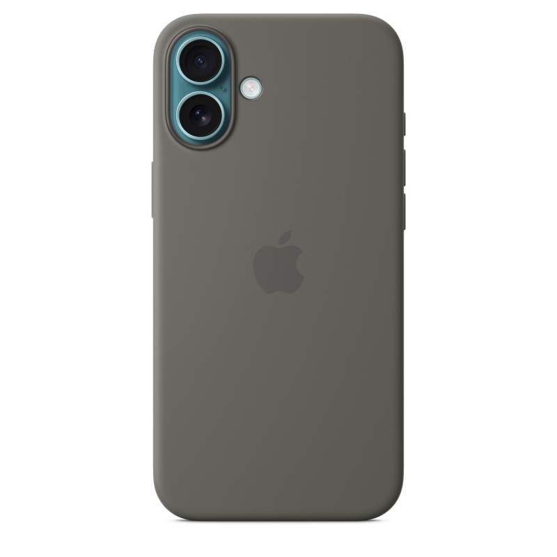 Apple Coque en silicone avec MagSafe pour iPhone 16 Plus - Gris minéral