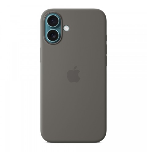 Apple Coque en silicone avec MagSafe pour iPhone 16 Plus - Gris minéral