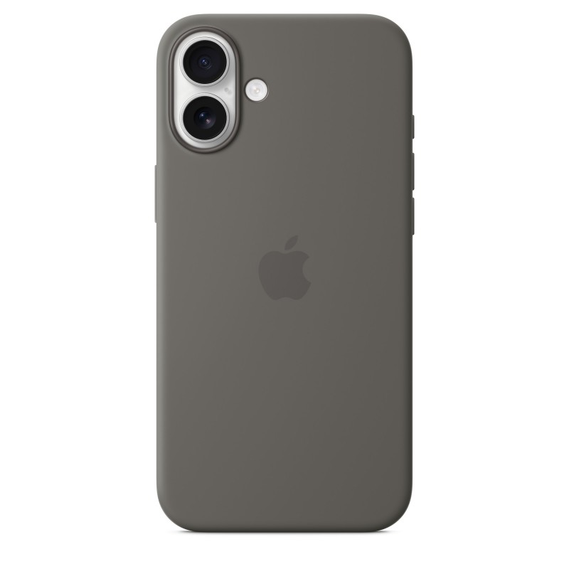 Apple iPhone 16 Plus Silikon Case mit MagSafe – Steingrau