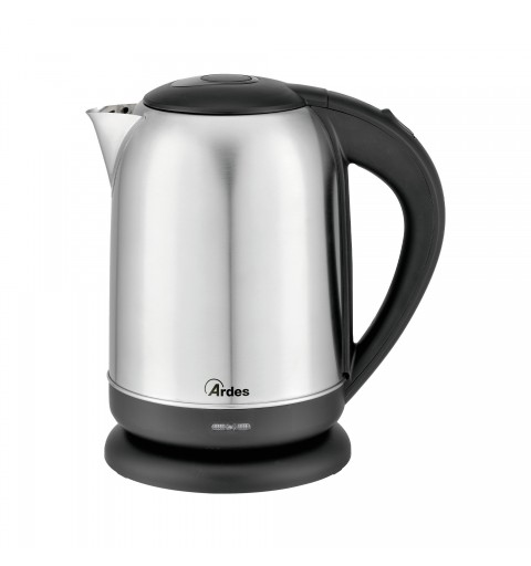 Ardes AR1K41 electric kettle 1.7 L 2200 W Black, Stainless steel