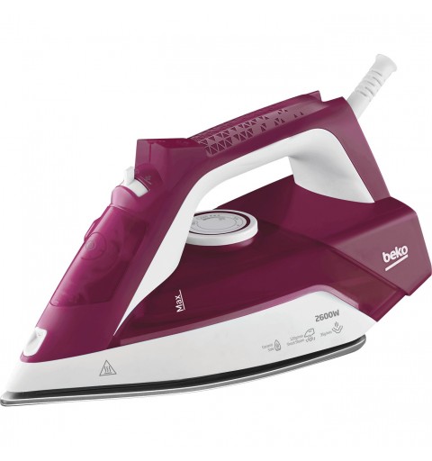 Beko SIM3126R iron Steam iron Ceramic soleplate 2600 W Red