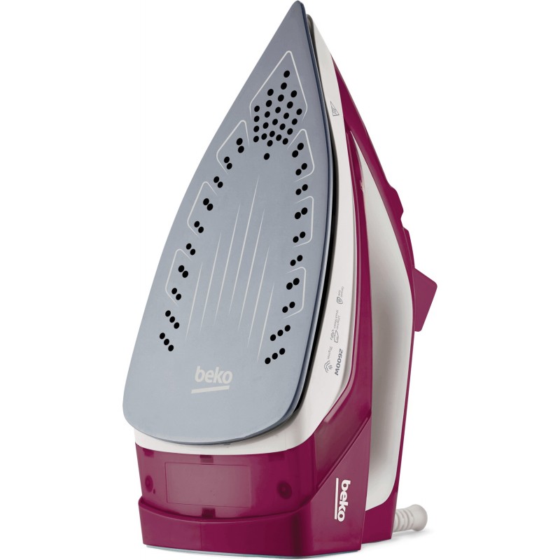 Beko SIM3126R fer à repasser Fer à vapeur Semelle en céramique 2600 W Rouge