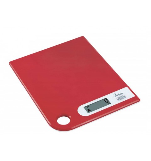 Ardes AR1PA1 Red Countertop Rectangle Electronic kitchen scale