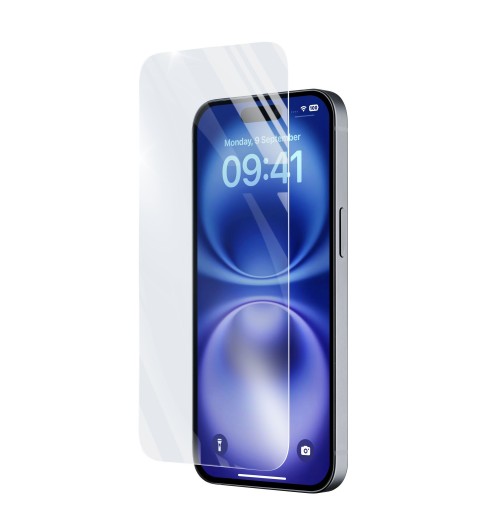 Cellularline Impact Glass - iPhone 16 Plus Thin, tough and super-sensitive tempered glass, Transparent