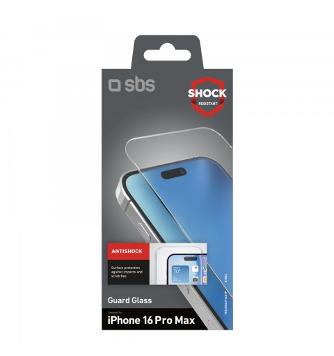 SBS TESCRGLIP1667P écran et protection arrière de téléphones portables Protection d'écran transparent Apple 1 pièce(s)