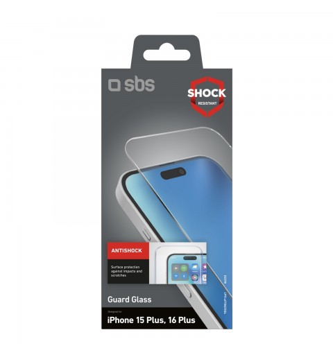 SBS TESCRGLIP1667 écran et protection arrière de téléphones portables Protection d'écran transparent Apple 1 pièce(s)