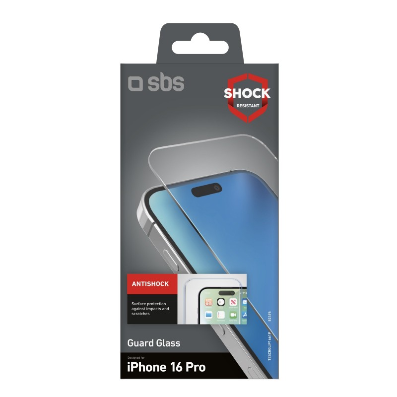 SBS TESCRGLIP1661P écran et protection arrière de téléphones portables Protection d'écran transparent Apple 1 pièce(s)