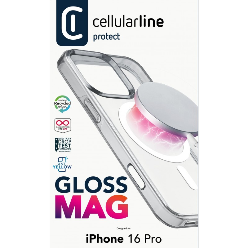 Cellularline GLOSSMAGIPH16PROT coque de protection pour téléphones portables 16 cm (6.3") Housse Transparent