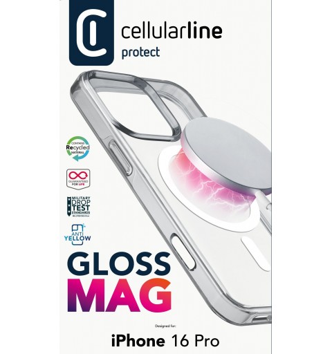 Cellularline GLOSSMAGIPH16PROT coque de protection pour téléphones portables 16 cm (6.3") Housse Transparent