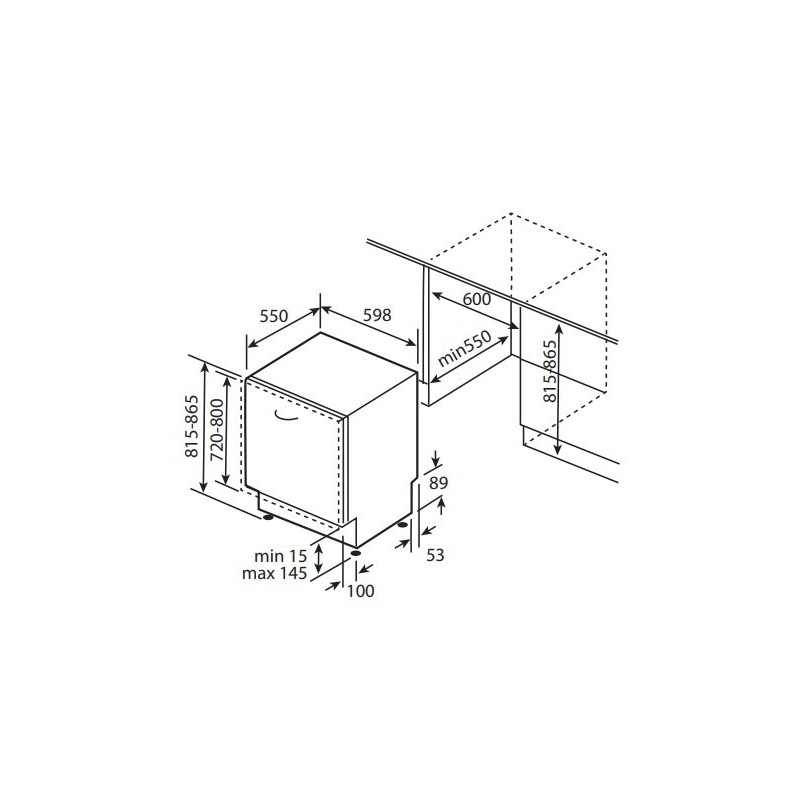 Hoover HFS 3T443X E Fully built-in 14 place settings