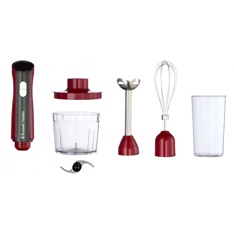 Russell Hobbs 27140-56 blender 1 L Mixeur portable 500 W Noir, Rouge, Transparent