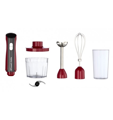 Russell Hobbs 27140-56 blender 1 L Mixeur portable 500 W Noir, Rouge, Transparent