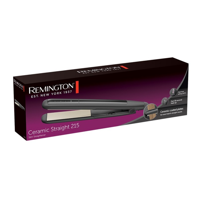 Remington Ceramic Straight 215 Piastra per capelli Caldo Nero 1,8 m