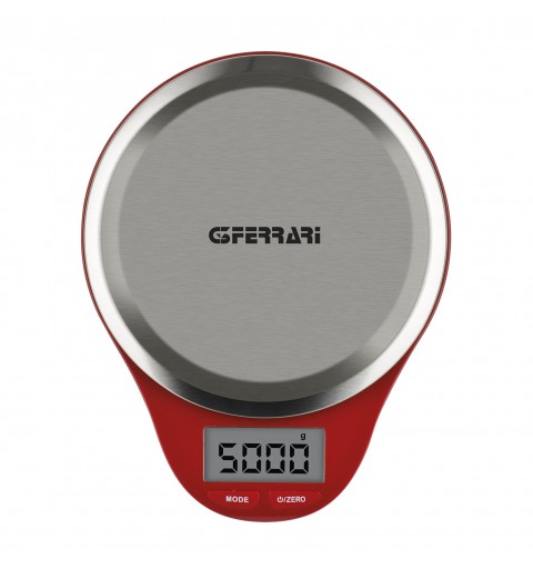 G3 Ferrari Maddy Red, Stainless steel Countertop Oval Electronic kitchen scale