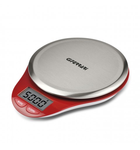 G3 Ferrari Maddy Red, Stainless steel Countertop Oval Electronic kitchen scale