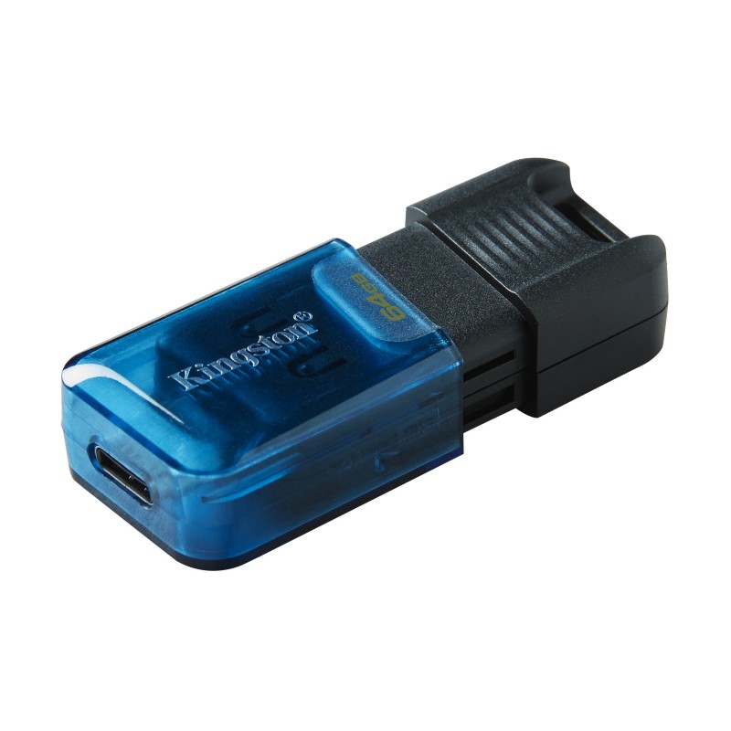 Kingston Technology DataTraveler 80 M unidad flash USB 64 GB USB Tipo C 3.2 Gen 1 (3.1 Gen 1) Negro, Azul