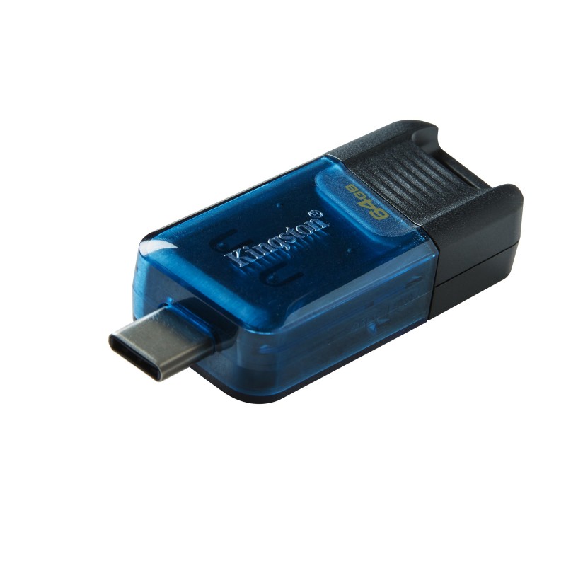 Kingston Technology DataTraveler 80 M unidad flash USB 64 GB USB Tipo C 3.2 Gen 1 (3.1 Gen 1) Negro, Azul