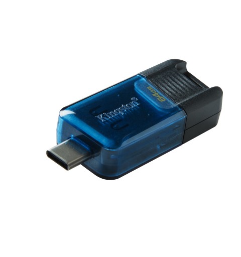 Kingston Technology DataTraveler 80 M unidad flash USB 64 GB USB Tipo C 3.2 Gen 1 (3.1 Gen 1) Negro, Azul