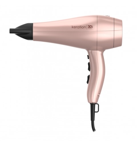 GA.MA Phon Keration Diva 3D preserva la cherativa naturale dei capelli, tecnologia agli ioni, anti crespo, 2300W, motore AC a