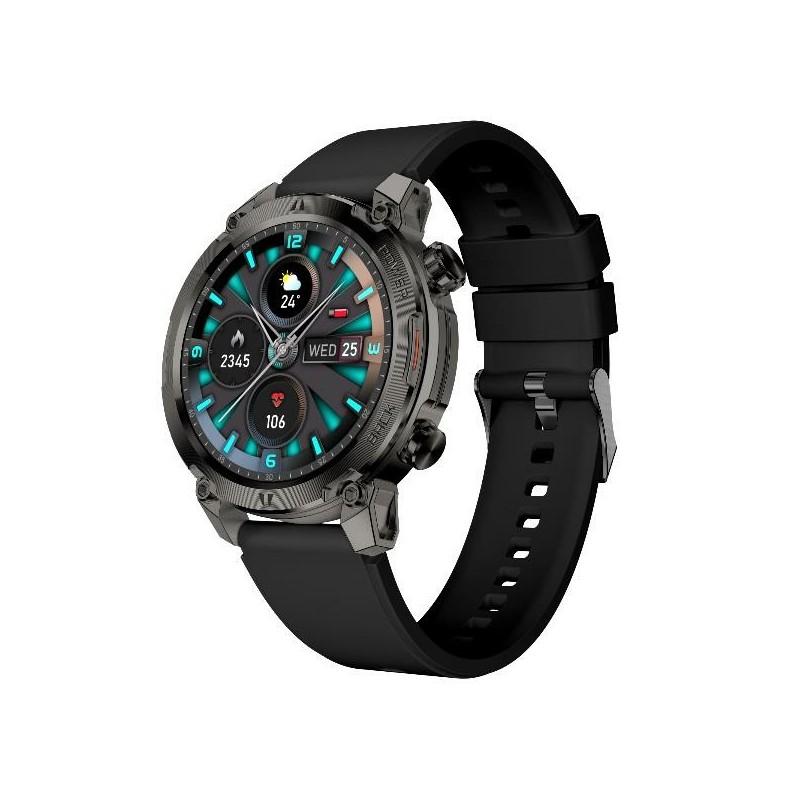 Nilox NXSWTRAILROUND smartwatche et montre de sport 3,53 cm (1.39") Numérique 360 x 360 pixels Écran tactile Noir