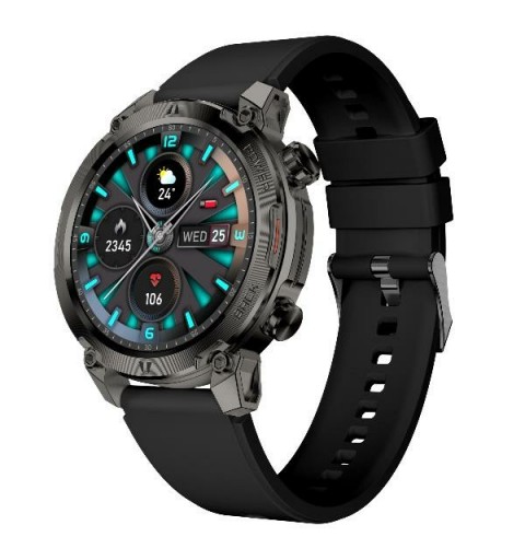 Nilox NXSWTRAILROUND smartwatche et montre de sport 3,53 cm (1.39") Numérique 360 x 360 pixels Écran tactile Noir