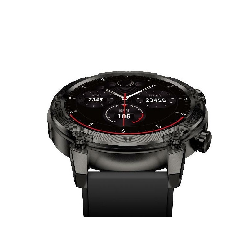 Nilox NXSWTRAILROUND smartwatche et montre de sport 3,53 cm (1.39") Numérique 360 x 360 pixels Écran tactile Noir