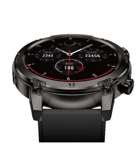 Nilox NXSWTRAILROUND smartwatche et montre de sport 3,53 cm (1.39") Numérique 360 x 360 pixels Écran tactile Noir