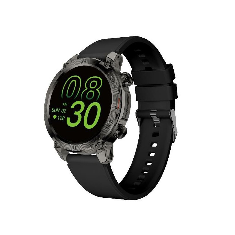 Nilox NXSWTRAILROUND smartwatche et montre de sport 3,53 cm (1.39") Numérique 360 x 360 pixels Écran tactile Noir